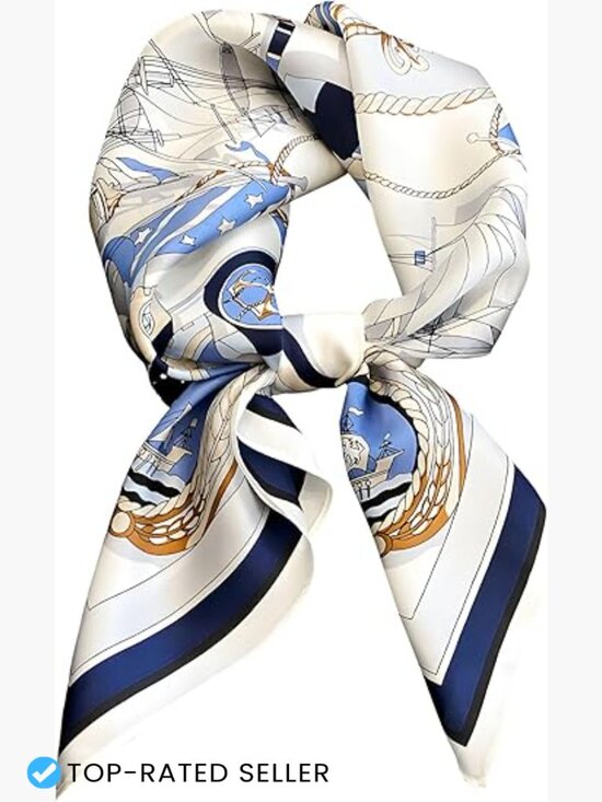 Accessories - 21" Square Neckerchief Wrap Head Scarf Fashion Accessory Lightweight Chic